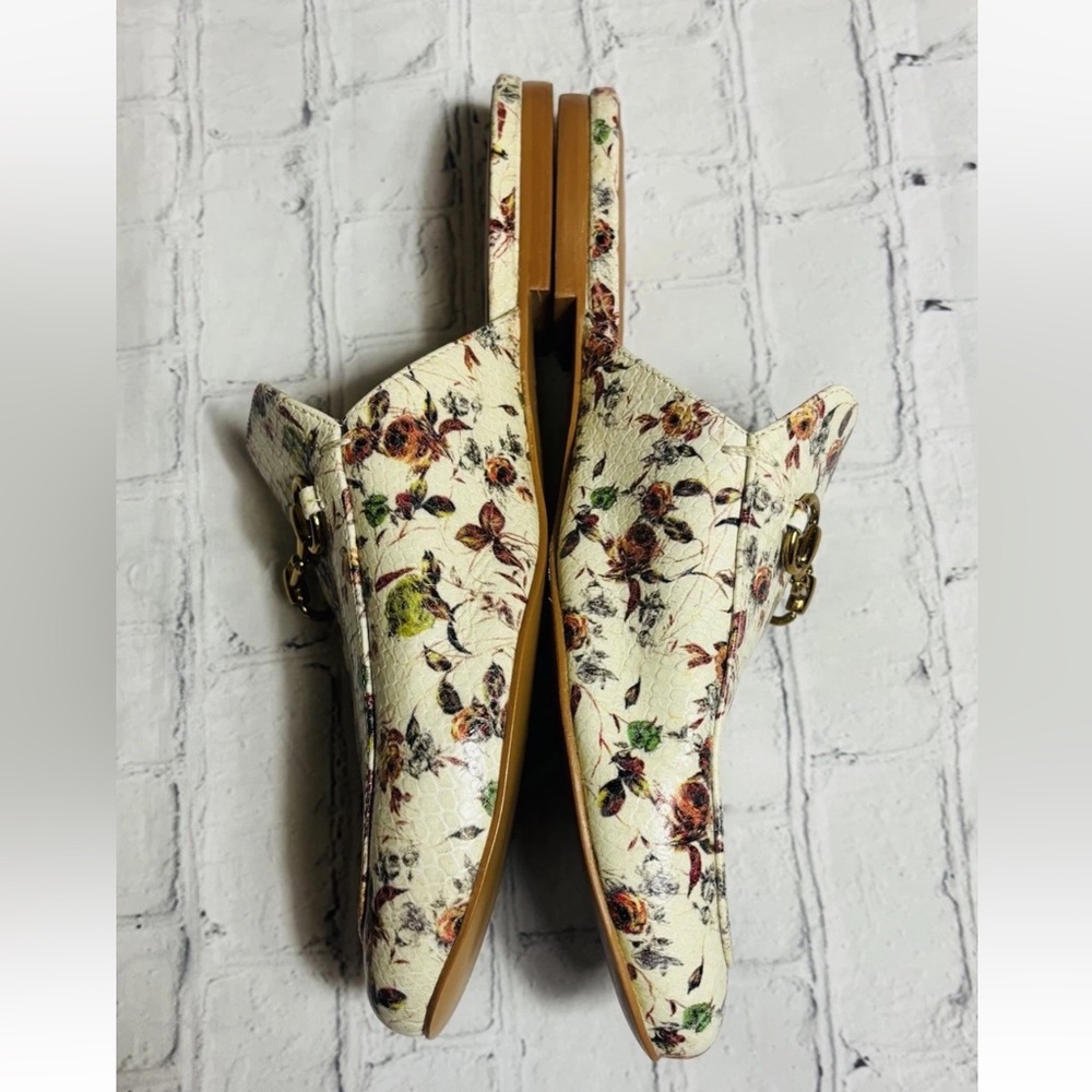 Zigi Artisan Floral Snake Embossed Horsebit Loafer Mules 10 Chic Slip-On Shoes - Picture 7 of 15
